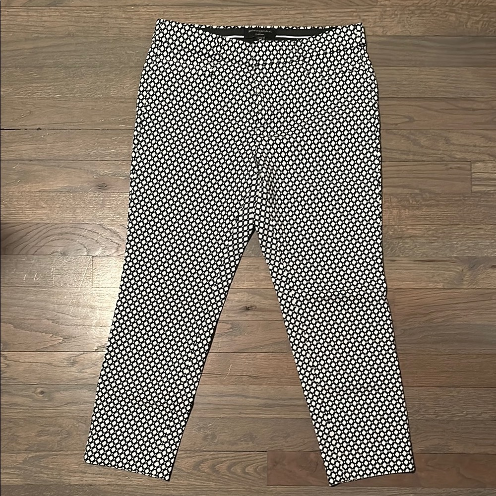 Banana Republic Black and White Patterned Pants
